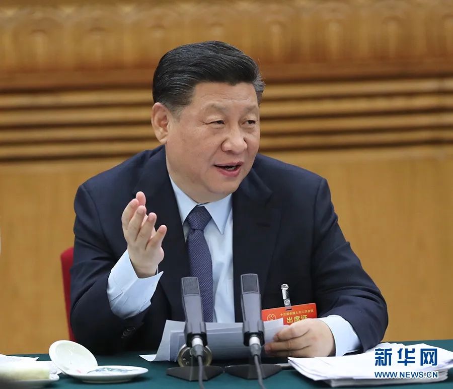 2019年3月7日，習(xí)近平參加十三屆全國人大二次會議甘肅代表團(tuán)的審議。新華社記者 鞠鵬 攝
