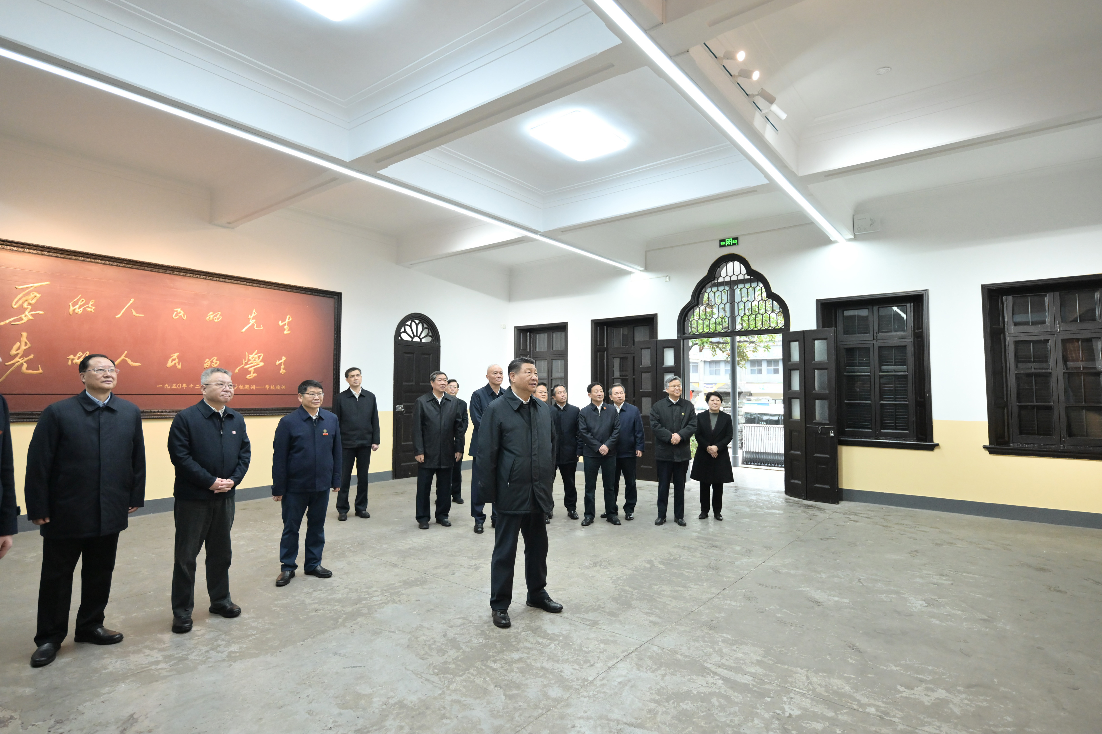 3月18日，習(xí)近平總書記在湖南第一師范學(xué)院（城南書院校區(qū)）考察。
